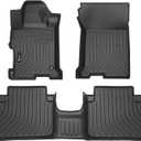 Floor Mats Custom for Honda Accord Sedan 2013-2017 (Not for Coupe) All Weather Protection TPE Heavy Duty Non-Slip Automotive Floor Liners Fits Front& 2nd Row Full Set Accessories, Black