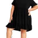 Ovokcina Dress Black Women , Size XL