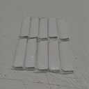 LC LICTOP Curved Edge Pull Handles, 3.7 Inch Edge Finger Tab Handle for Caibnets Drawer Closet Door Wardrobe Cupboard, 5 Inch Hole Spacing, 10 Pcs White Edge Pulls