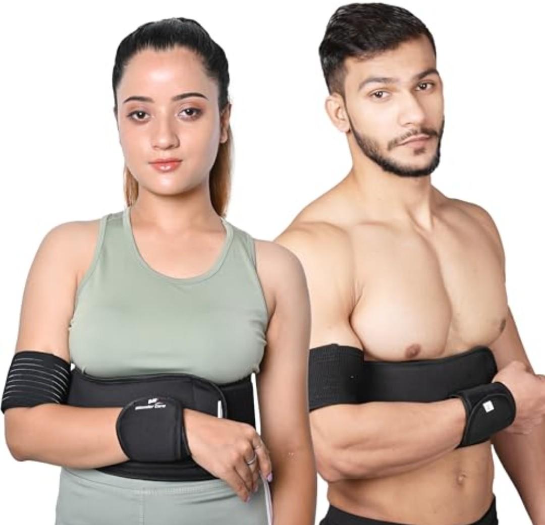 Wonder Care-Left Right Shoulder Immobilizer Arm Sling Elastic Brace for Clavicle Collar Bone Dislocation Subluxation Shoulder stabilizer Compression Brace After Rotator Cuff Surgery