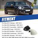 Mirror Cover for MINI Cooper R55 R56 R57 R58 R59 R60 R61 2007-2016 Manual Folding Mirrors Side Mirror Caps(White)
