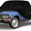 Waterproof Car Cover Compatible with 1965-1986 Nissan/Datsun 520/620/720 Single Cab 6ft Short Bed Accessories, All Weather Classic Car Covers with Inner Cotton&Zipper Door for Snow Rain Protection