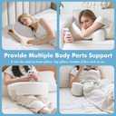 Side Sleeper Pillow for Adults, Ergonomic Memory Foam Pillow with Arm Hole for Neck, Rotator Cuff & Shoulder Pain Relief, Knee Pillow Between Legs, Shoulder Pillow Ideal for Left & Right Side Sleeper, Gray