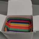 VELATYVIO 60 Pcs Mexican Taco Nights Paper Food Trays Mexican Fiesta Party Decorations Nacho Serving Boats Colored Striped Disposable Taco Plates for Popcorn Fries Cinco de Mayo Party Supplies