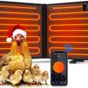Chicken Coop Heater for Winter with Remote APP Control, 30''x12'' Large Foldable Chicken Heaters Warmer Inside Coop with Adjustable Timer Temp, 180W Safe Flat Panel Radiant Heater for Chickens Coops