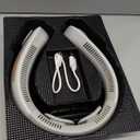 Portable Neck Fan - Rechargeable Personal Fan with Neck Support, 5-Speed Quiet Lightweight Long Lasting Neck Fan, Battery Operated Full Surround Cooling for Travel, Birthday Gifts for Men Women (Gray)