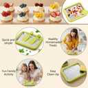 New Rolled Ice Cream Maker, Diy Homemade Rolled Myfroroll Ice Cream Tray, At Home Rolled Ice Cream Kit with 2 Scrapers, Suitable for Families and Parties (White)