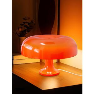 Orange Mushroom Lamp for Bedroom  Dimmable Vintage Mushroom Lamps Power 5W with 3 Lighting Colors & 10 Brightness  ABS + PVC Build, USB Powered, Bulb Included | Retro Lamp for Reading Room & Office