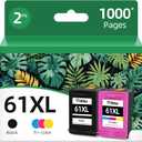 61XL Ink Cartridge Combo Pack Black Color Replacement for HP 61 Ink for HP Ink 61 XL HP61 HP61XL Work with Envy 4500 5530 4630 4502 2540 4635 4632 1510 1512 1000 1010 4501 3510 3050 5535 2542 Printer