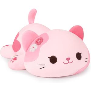 Onsoyours Original Sakura Cat Plush Cute Kitten Stuffed Animal Soft Little Pink Kawaii Kitty Plush Toy Gift for Kids & Adults (Sakura Cat, 9")