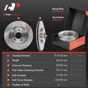 A-Premium 12.6 In (320mm) Front Vented Brake Rotors and Ceramic Pads Kit