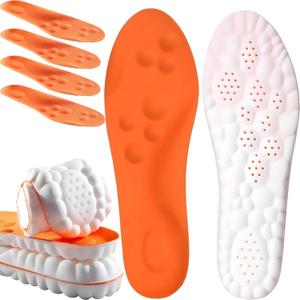 2Pairs 2026 New Upgraded 4D Cloud Insoles Men & Women, Memory Foam Cloud Insoles Anti-Fatigue, Automatically Adapt to Foot and Shoe Shape, Fit Arch Support for Foot Pain Relief and Fatigue Reduction, Size: Men 7-8/Women 8.5-9.5