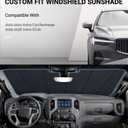 Pigenius Windshield Sun Shade for Volvo S60/V60/V60 Recharge/V60 Cross Country 2019-2026, Reflective Aluminum Film Front Window Sunshade