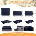 11 Pcs Outdoor Patio Cushion Covers Replacement, Couch Cushions Covers with Zippers, Waterproof Patio Furniture Cushion Slipcovers for Couches,Outdoor Patio Furniture (Navy Blue, Cover Only)