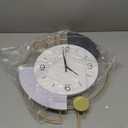 Wall Clock, Silent Quality Quartz Battery Operated with Pendulum, Large Wall Clock for Living Room, Kitchen, Home, Bathroom, Bedroom Wall Decor, 16x26.5inch(Golden)