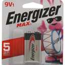 Energizer MAX 9V Battery (1 Pack), 9 Volt Alkaline Batteries AndMaster Lock Combination Padlock
