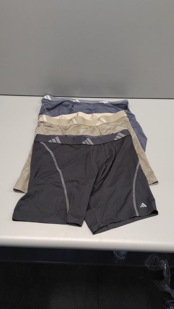 ‎adidas Men's Performance Stretch Cotton Boxer Briefs 3-Pack, Soft Underwear, Superior Comfort M