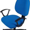 Smiry Stretch Jacquard Office Computer Chair Covers, Removable Washable Universal Desk Rotating Chair Slipcovers Protector, Seat + Backrest Cover, Ocean Blue