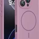Miracase Magnetic for iPhone 16 Pro Max Case, [Soft Anti-Scratch Microfiber Lining], Compatible with MagSafe, Liquid Silicone Case Shockproof Drop Protection Phone Case for 16 ProMax,Blackcurrant