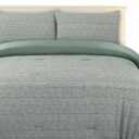 Modavari Home Fashion Luxe Jacquard Comforter Set Full/Queen ,3 Piece ,Green