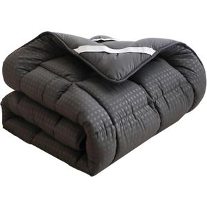 Quilted Fitted Mattress Pad, Elastic Fitted Mattress Topper Protector and Cover Stretches up to 14 Inches Deep, 4 Anchor Elastic Bands, Machine Washable (Dgrey, Twin)