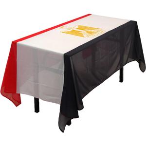 MSFHHA Rectangular Tablecloth Egypt Egyptians Flag Tablecloth, 59 Inches * 83 Inches, Fade-Resistant, Washable, Suitable for Kitchen Dining, Family Gatherings and Outdoor Events