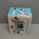 Microwave Kitchen Play Set with Light Sound for Kids with Pretend Fake Food and 6 Color DIY Play-Dough Clay Great for Toddlers 3 and Older Grils and Boys (Blue)