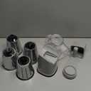 Rotary Cheese Graters with 4 Blades, Large Hand Crank Cheese Grater with Waffle Slicer, Grey Cheese Shredder with Suction Base, Easier for Shredding & Grating (Grey, 4 Graters) (Gray)