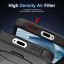 2 x Hocase for Samsung Galaxy S25 Case, with Ring Stand [Magnetic Wireless Charging Supported] [Military Grade Protection] Slim Shockproof Translucent Protective Phone Case - Black