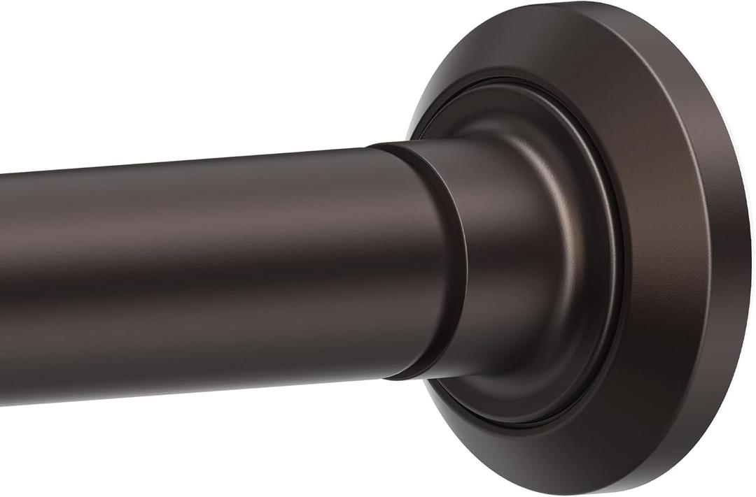 ENJOYBASICS Shower Curtain Rod 30 to 76 Inches, Stainless Steel Adjustable Spring Tension Rods No Drill for Bathroom, Closet, Window, Room Divider, Never Rust, Non Slip, Bronze