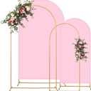 Toolterritory Metal Arch Backdrop Stand and Cover Set, 7.2FT, 6FT, Easy to Assemble, Gold Metal, for Parties, Birthday, Baby Shower, Wedding, Anniversary, Christmas