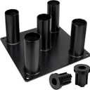 Eapele Barbell Storage Holder for 1" and 2" Olympic Bars EZ-Bars Trap Bars (5 Bars)