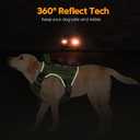 Heavy-Duty Tactical Dog Harness for Large Dogs, No Pull Adjustable Reflective Pet Vest with Molle System, K9 Military-Grade Control for Service Training, Outdoor & 10+ Breeds, Green, Medium (M: Neck: 17-22'', Chest: 23-28'')