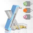 Gray Light Blue Mandoline Slicer - Potato & Vegetable Food Slicer and Chopper - Easy to Clean Kitchen Chopping Artifact