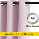 NICETOWN Blackout Pink Curtains for Girls Room - Thermal Insulated Solid Grommet Room Darkening Curtains/Panels/Drape for Bedroom (Lavender Pink=Baby Pink, 1 Pair, 52 by 84-Inch)