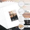 Golden State Art, 10 Pack Acid Free 11X14 White Picture Frame Mats with White Core Bevel Cut for 5X7 Photos, Pictures, Prints