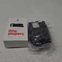 Pet Parents® Washable Dog Diapers (3pack) + Extendrs® of Durable Doggie Diapers, Premium Dog Diapers Female & Male (Medium, Black)