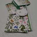 Leinuosen 6 Wild Flower Kitchen Towels Kitchen Decor and Accessories Set Floral Plant Oven Mitts and Pot Holders Sets Farmhouse Absorbent Dish Towels for Cooking Baking Grilling (Green)