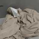 MIULEE Linen Curtains 96 Inch Length 2 Panels for Bedroom Living Room, Soft Thick Linen Textured Back Tab Window Drapes Semi Sheer Light Filtering Rod Pocket Modern Farmhouse Decor