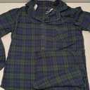 100% Cotton Pajamas for Women 2PC PJ Set Soft Pajama Set Long Sleeve Button-Down Two Piece Printed Sleepwear Loungewear Set (Green Blue Plaid, S)