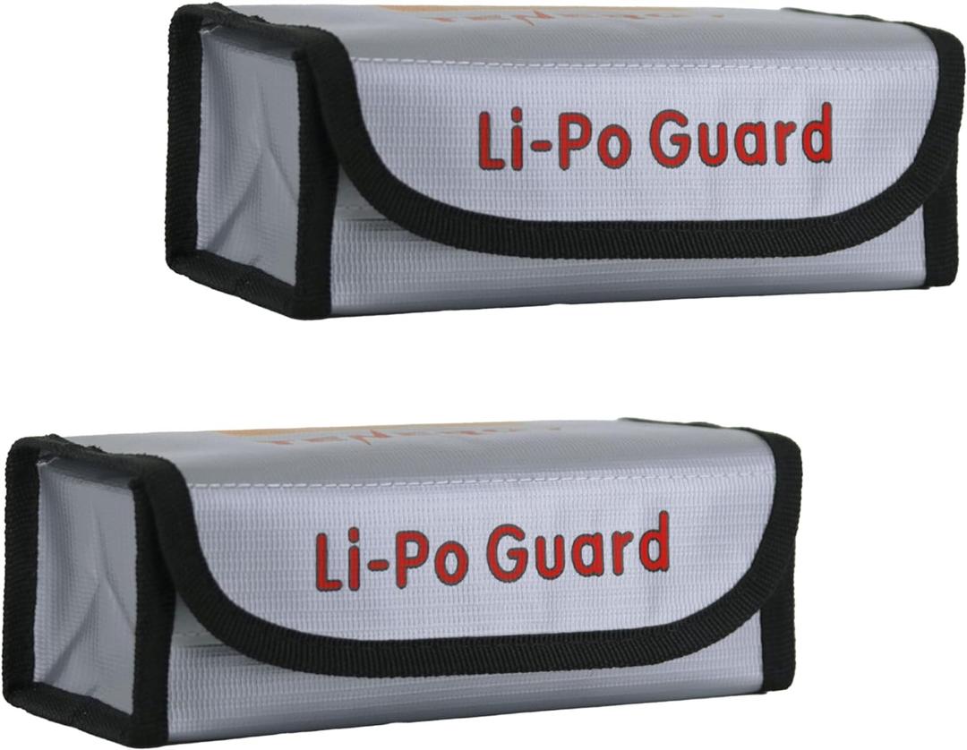 Tenergy 2 Pack, Fire Retardant Lipo Bags, Battery Bags for Charging and Storage, 7.3x3x2.4 inches Each