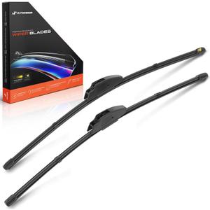 A-Premium 20" + 20" Windshield Wiper Blades Compatible with Dodge Ram 1500 2500 3500 Pickup 1994-2001, Dakota 1997-2001, Durango 1998-2001 - Fits J-Hook Wiper Arm, w/Wear Indicator & Towel (Pack of 2)