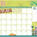TF PUBLISHING July 2022 - June 2023 Around the World Large Desk Pad Monthly Blotter Calendar | 12 Month Academic Year Wall Calendar | Tear-Off Pages | Landscape-Oriented | 22” x 17”