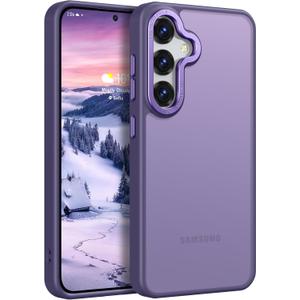 Rayboen for Samsung Galaxy S25 Plus Case, Skin Feel Translucent Frosted Anti-Scratch Protective Phone Cover for Samsung S25+ Plus with Bumper Hard PC Back Soft Silicone Edge, Matte Purple