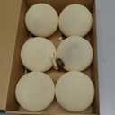 6 Pcs Christmas Velvet Balls 4 Inch Large Cream White Flocked Christmas Hanging Ornaments Decor Shatterproof Luxury Handmade Velvet Balls Xmas Tree Ornaments Bulbs for Wedding Anniversary Party (Beige)