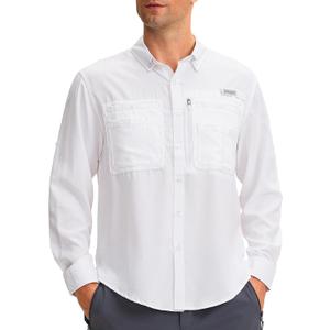 G Gradual Men's Long Sleeve Sun Protection Fishing Shirt with Zipper Pockets UPF 50+ Lightweight Cool Sun Shirts for Men Hiking Outdoor Casual (L)