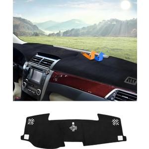 Autorder Dashboard Cover Mat for 2012-2017 Toyota Camry Accessories Dash Cover Flannel Dash Mat Sunshade Glare UV Rays Protector