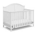 Graco Wilfred 5-in-1 Convertible Crib (White)  GREENGUARD Gold Certified, Converts to Toddler Bed and Full-Size Bed, Fits Standard Full-Size Crib Mattress, Adjustable Mattress Support Base