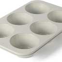 2 x Martha Stewart Gallen 6-Cup Nonstick Carbon Steel Muffin and Cupcake Pan  Cool Grey, Durable Bakeware for Even Baking and Easy Release