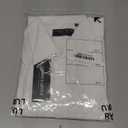 Alimens & Gentle Men's Dress Shirt Regular Fit Stretch Stain Shield Long Sleeve Solid Business Wedding Button Down Shirts (Medium, White)